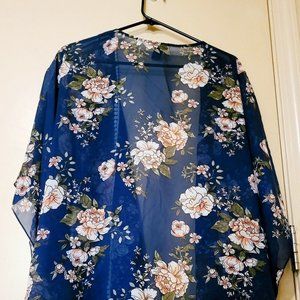 Floral Print Kimono